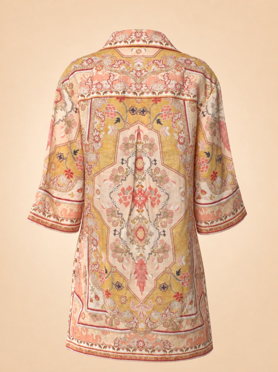 Linen Mini Dress w/ Tags ghost_back