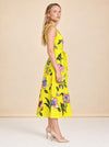 Gloriosa Embroidered Floral Midi Dress — model side