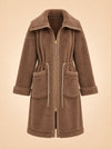 Logan Sherpa Coat ghost_front