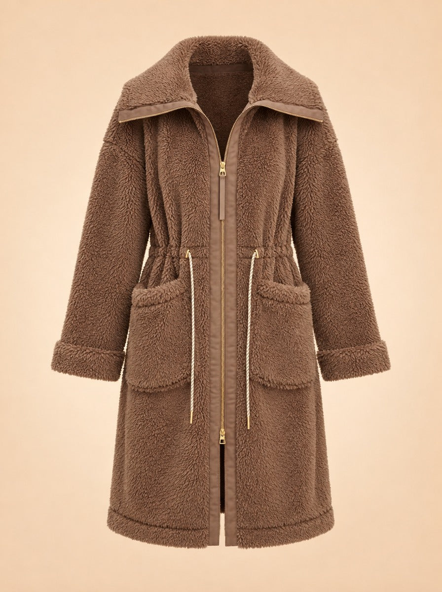 Logan Sherpa Coat ghost_front