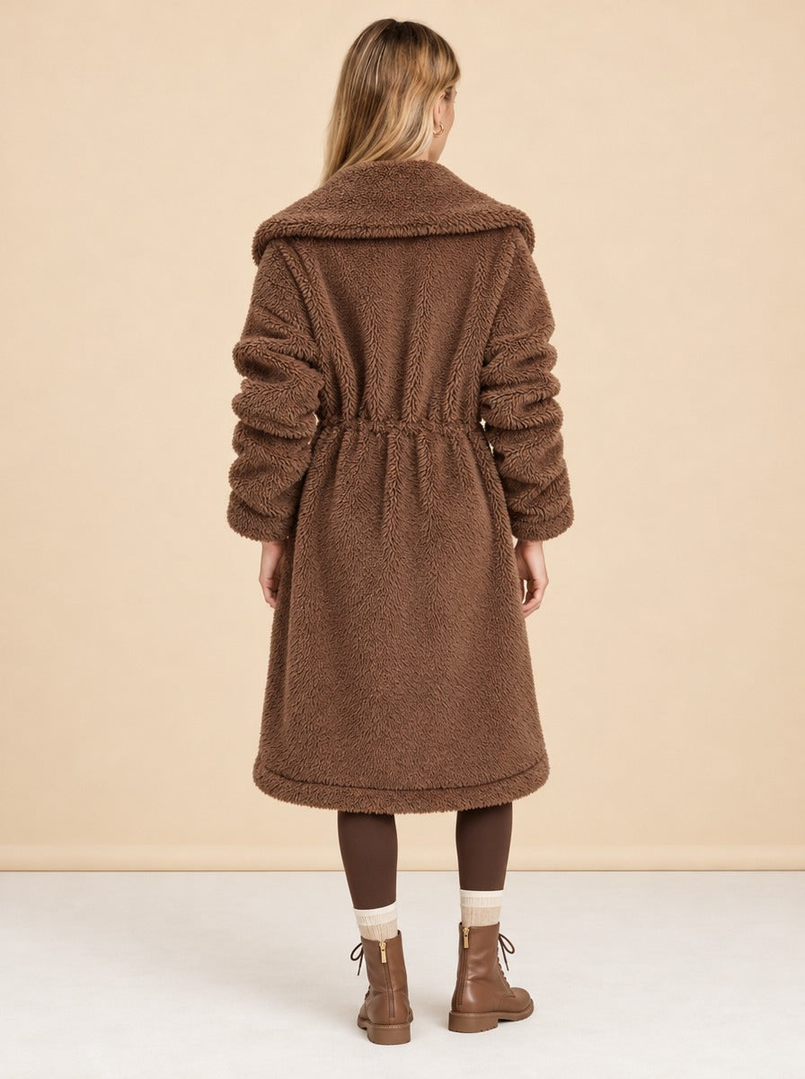 Logan Sherpa Coat model_back