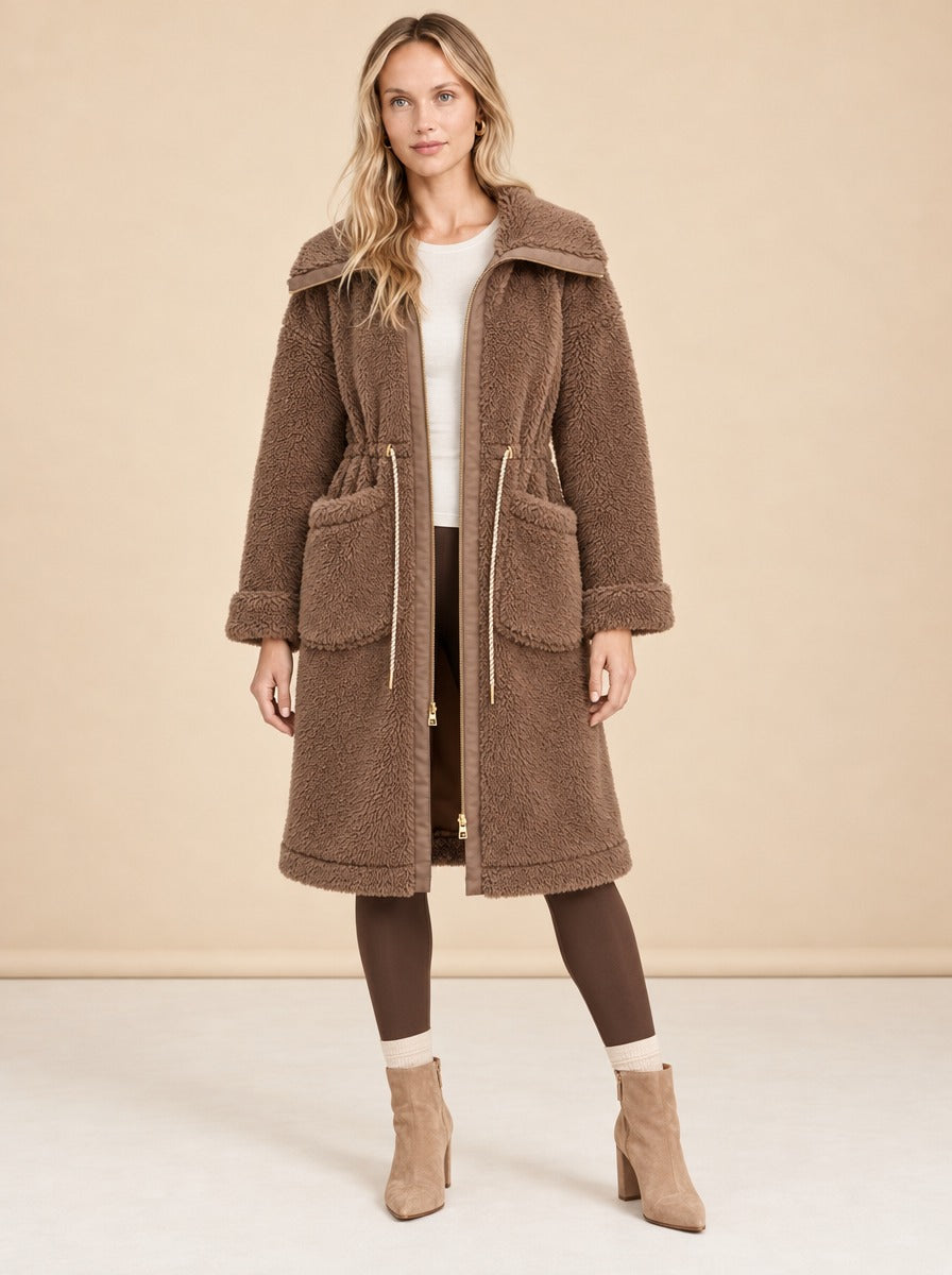 Logan Sherpa Coat model_front_3