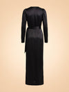 Long Silk Black Dress ghost_back