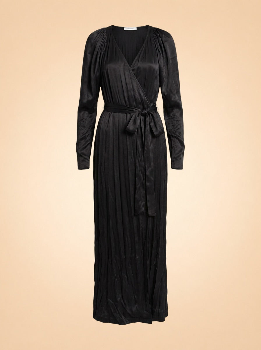 Long Silk Black Dress ghost_front