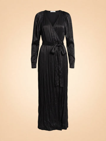 Long Silk Black Dress ghost_front