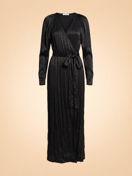 Long Silk Black Dress ghost_front