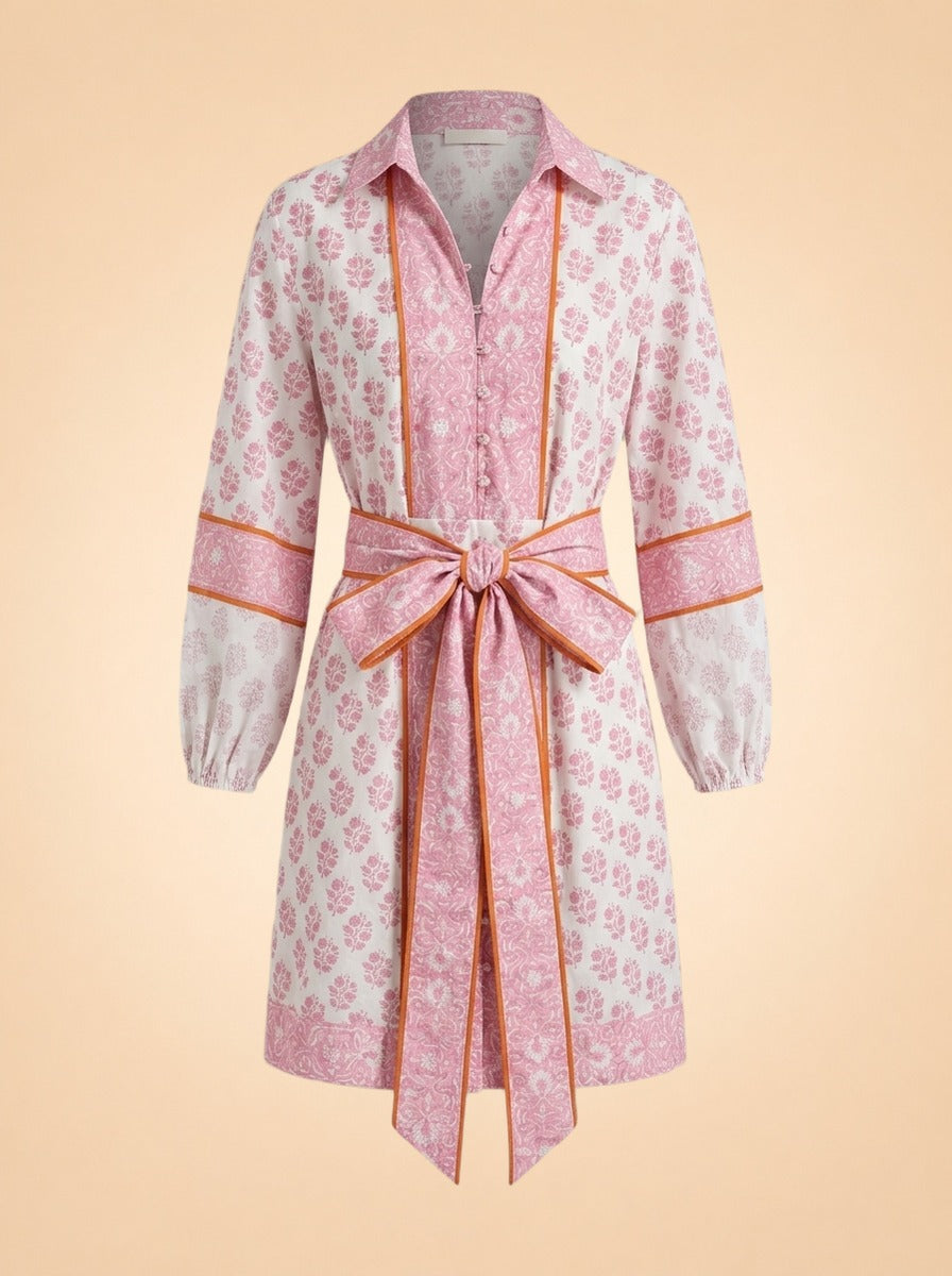 Long Sleeve Mini Dress (with belt) ghost_front