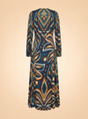 Long Sleeve Satin Maxi