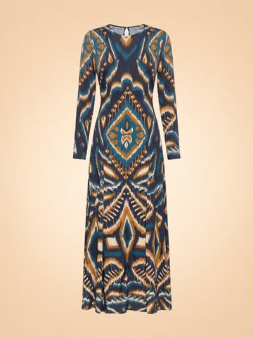 Long Sleeve Satin Maxi