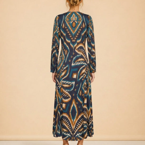 Long Sleeve Satin Maxi