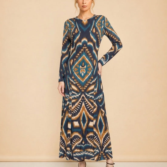 Long Sleeve Satin Maxi