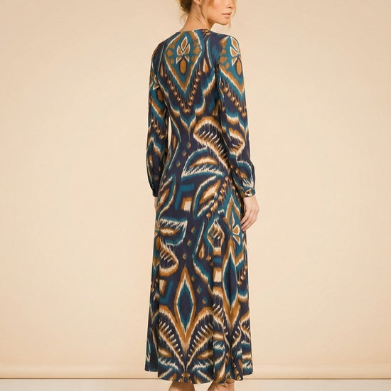 Long Sleeve Satin Maxi
