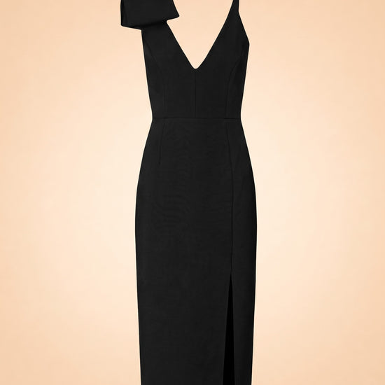 Love Bow Dress - Black ghost_front