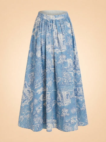 LUCCA SKIRT IN FOREVER TOILE ghost_back