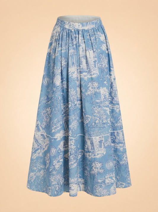LUCCA SKIRT IN FOREVER TOILE ghost_back