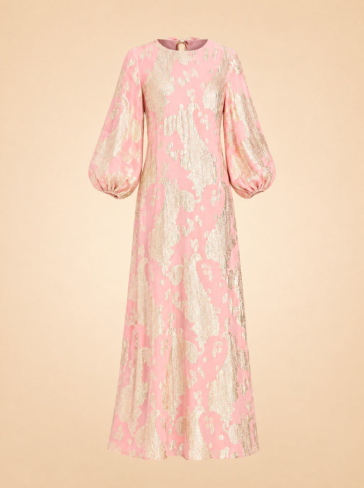 Luzon Metallic Gown ghost_front