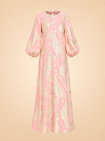 Luzon Metallic Gown ghost_front