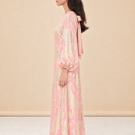 Luzon Metallic Gown model_side
