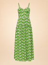 Lydia Dress in Magnolia Green Embroidery ghost_front