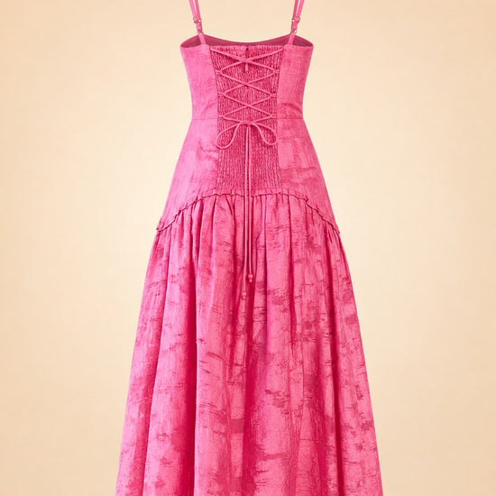 Lydia Dress in Rosa Toscana ghost_back