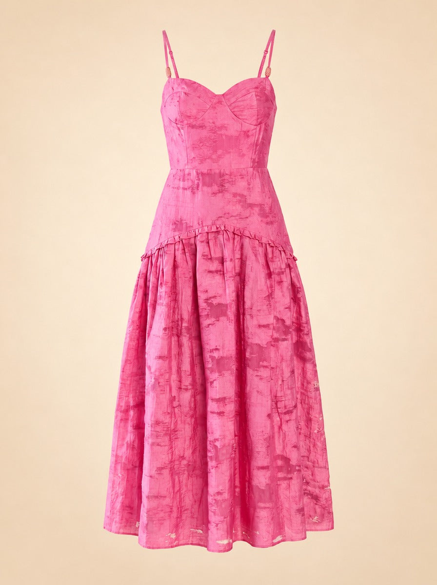 Lydia Dress in Rosa Toscana ghost_front