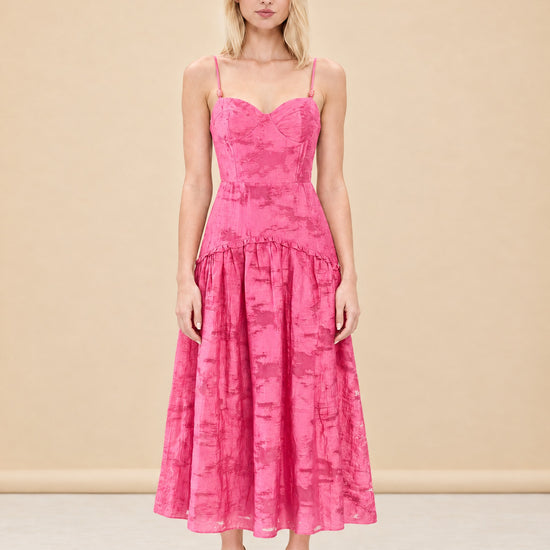 Lydia Dress in Rosa Toscana model_front