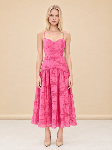 Lydia Dress in Rosa Toscana model_front