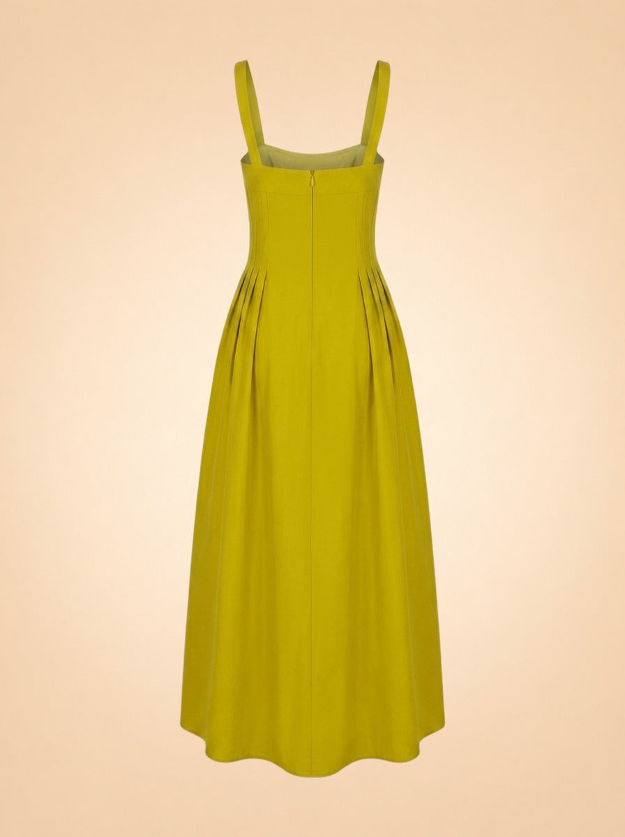 M.G. Style Jen A-Line Square Neck Sleeveless Maxi Dress ghost_back