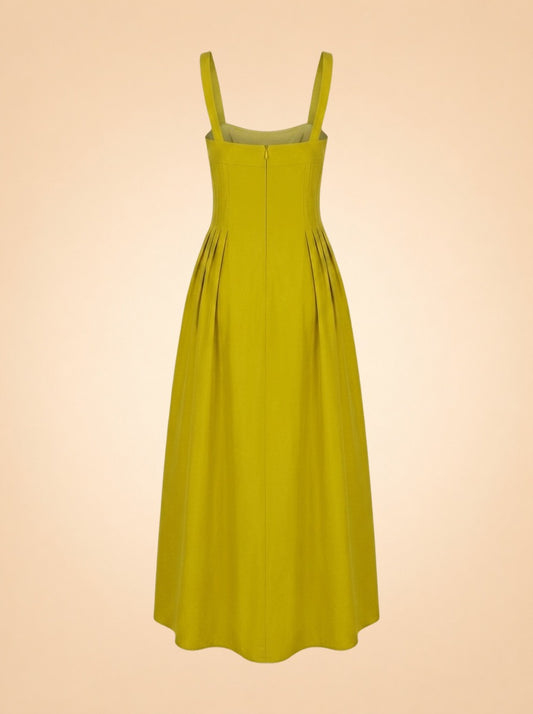 M.G. Style Jen A-Line Square Neck Sleeveless Maxi Dress ghost_back