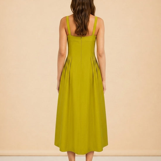 M.G. Style Jen A-Line Square Neck Sleeveless Maxi Dress model_back