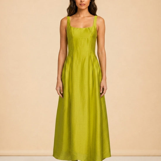 M.G. Style Jen A-Line Square Neck Sleeveless Maxi Dress model_front