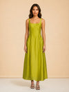 M.G. Style Jen A-Line Square Neck Sleeveless Maxi Dress model_front