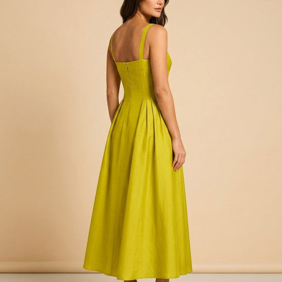 M.G. Style Jen A-Line Square Neck Sleeveless Maxi Dress model_over_shoulder