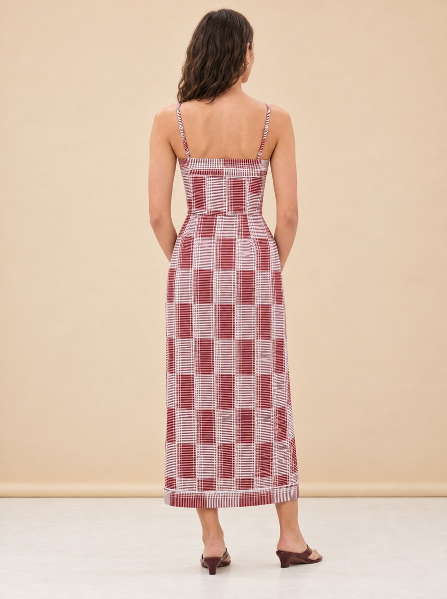 Maggie Jacquard Wrap Dress model_back