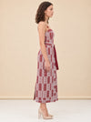 Maggie Jacquard Wrap Dress model_side