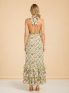 Magnolia Magdalena-Print Linen Maxi Dress
