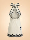 Alémais Marine Mini Dress (cream whale/nautical) — back