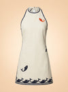 Alémais Marine Mini Dress (cream whale/nautical) — front
