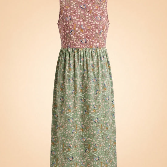Maroon & green dress ghost_back