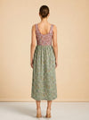 Maroon & green dress model_back