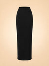 Maxi Column Skirt with Slit ghost_front