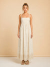 Meadow Beaded Fringe Midi Dress model_front