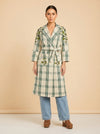 Melly Plaid Jacket model_front