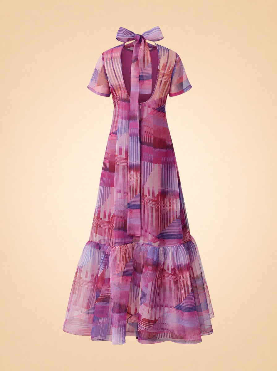 Melody Sheer Organza Maxi Dress — ghost back