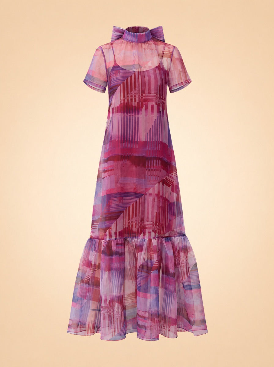 Melody Sheer Organza Maxi Dress — ghost front