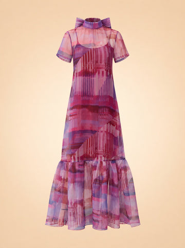 Melody Sheer Organza Maxi Dress — ghost front