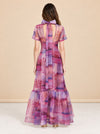 Melody Sheer Organza Maxi Dress — model back