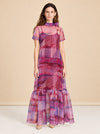 Melody Sheer Organza Maxi Dress — model front