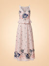 MENA ANKLE DRESS | LIORA PRINT by Cleo Bella — front detail