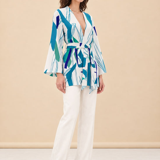 Mini Kimono - Costa Blu model_front_2